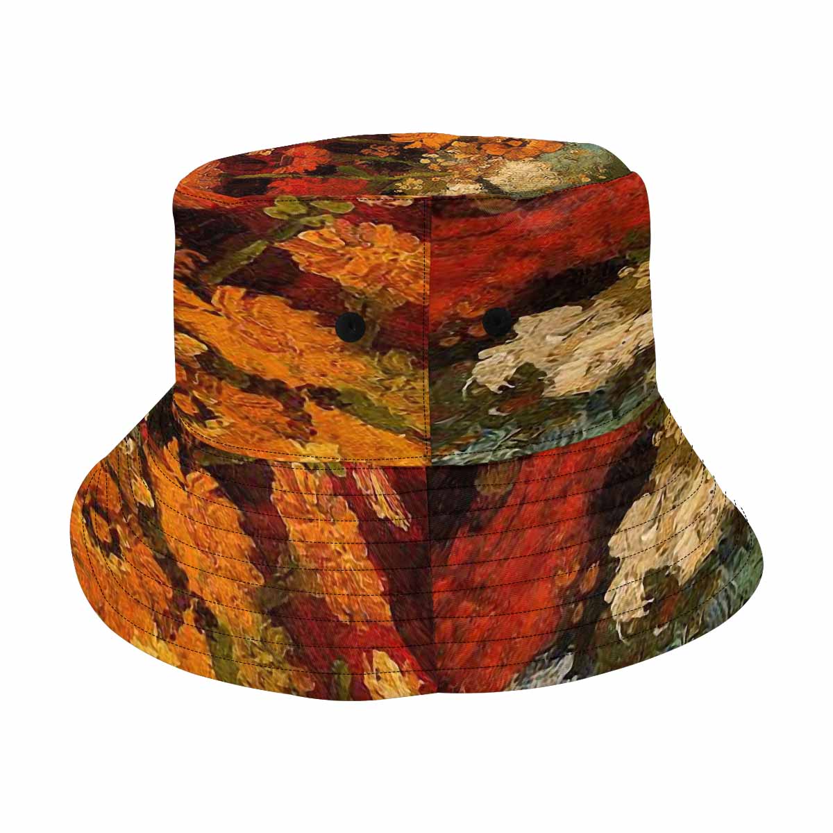Vintage floral unisex bucket boonie Hat, outdoors hat, Design 31