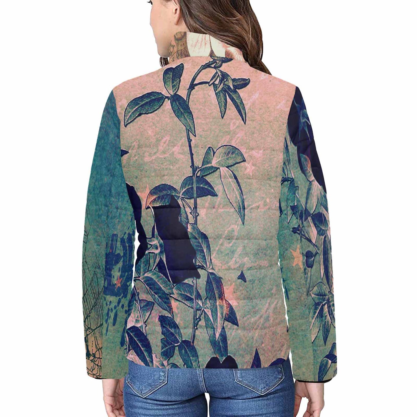 Antique general print quilted jacket, design 15