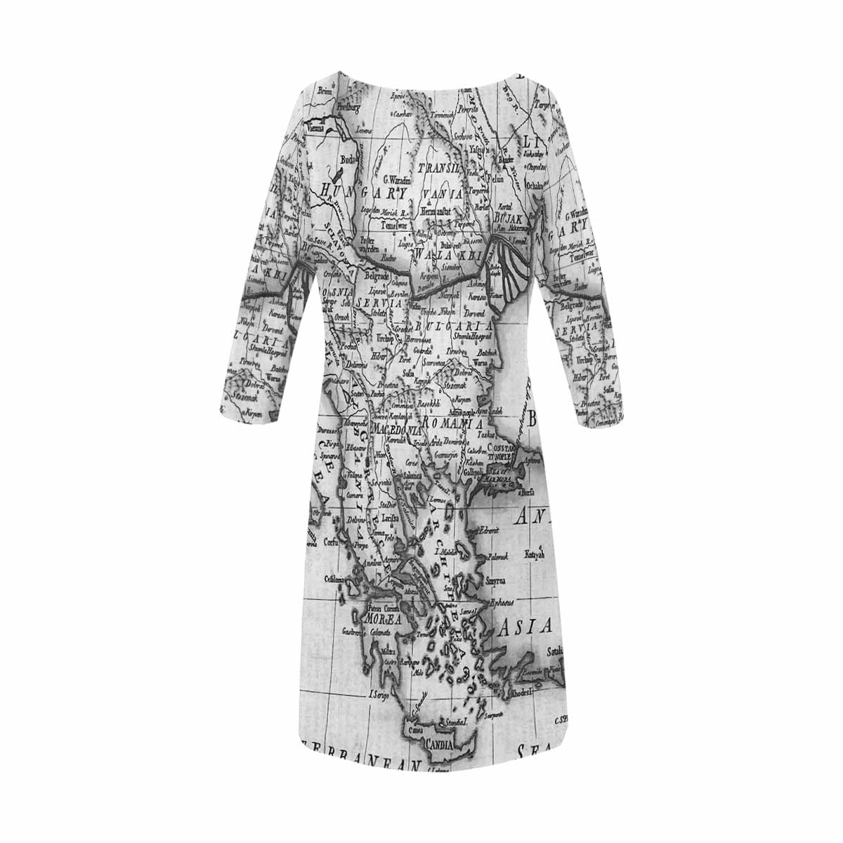 Antique Map loose dress, MODEL 29532, design 13