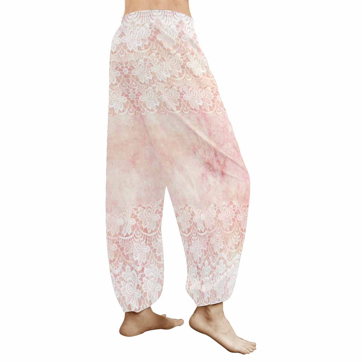 Victorian lace print Haram pants, loose comfy pants design 38