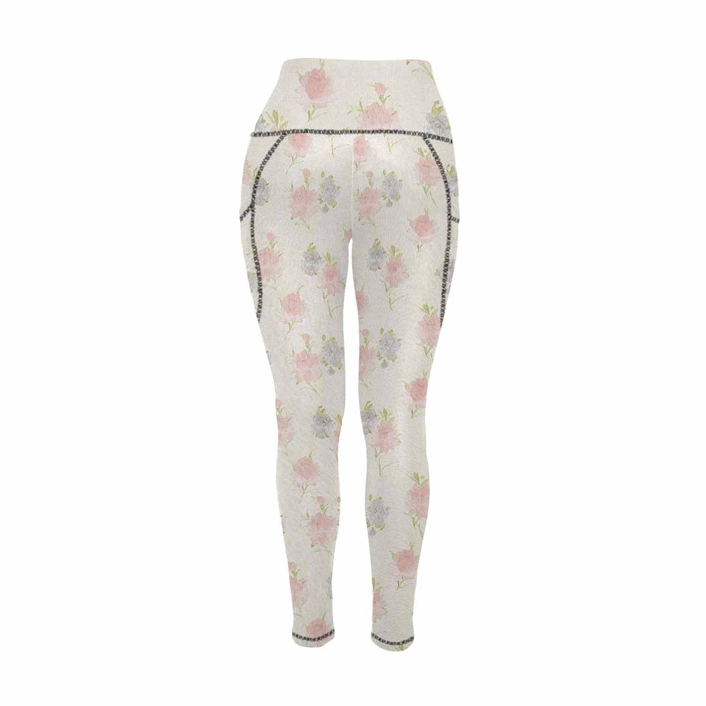 Floral 2, active wear leggings, outside surge, design 15