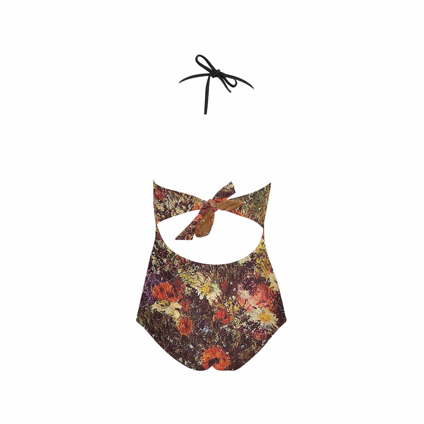 Vintage floral, vintage chest collar, one piece swim wear, Design 24