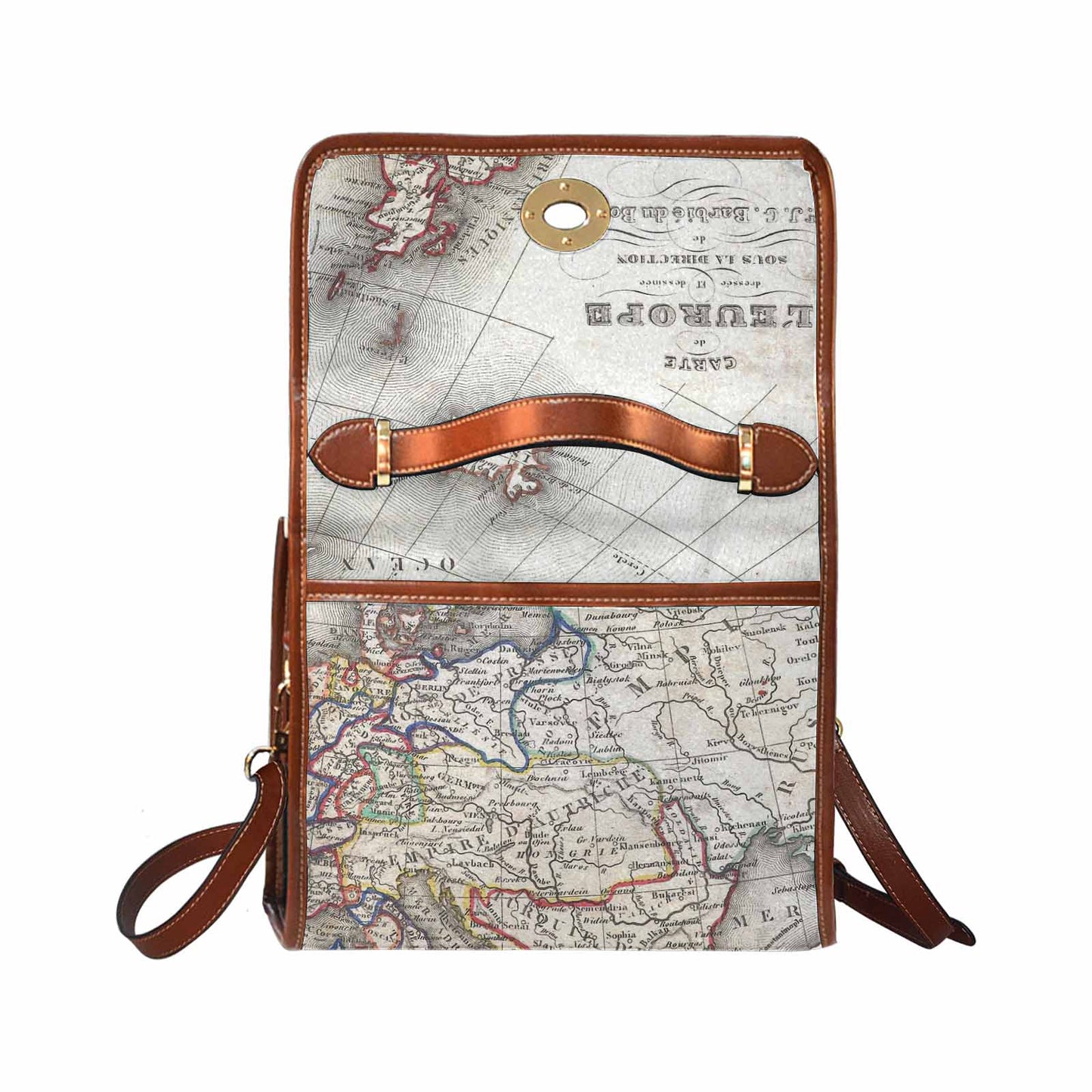 Antique Map Handbag, Model 1695341, Design 36