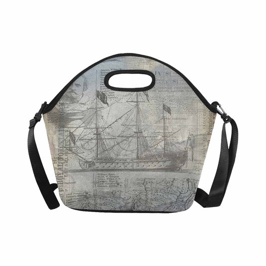 Antique general print, insulated lunch bag, design 33