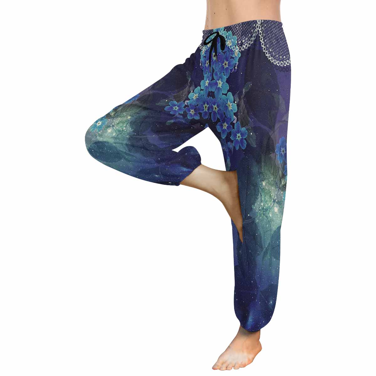 Victorian lace print Haram pants, loose comfy pants design 02