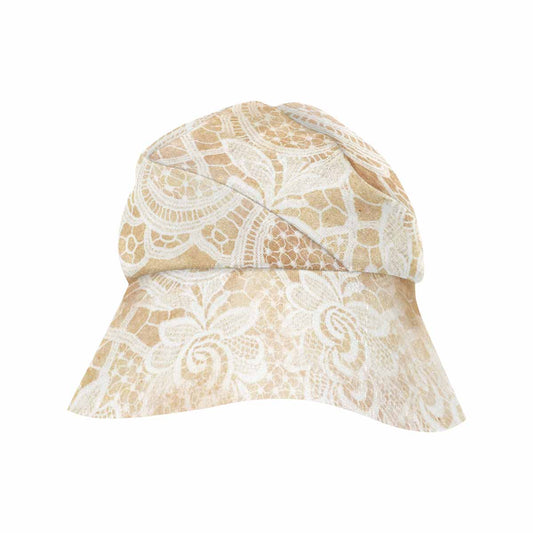 Victorian lace print, wide brim sunvisor Hat, outdoors hat, design 30