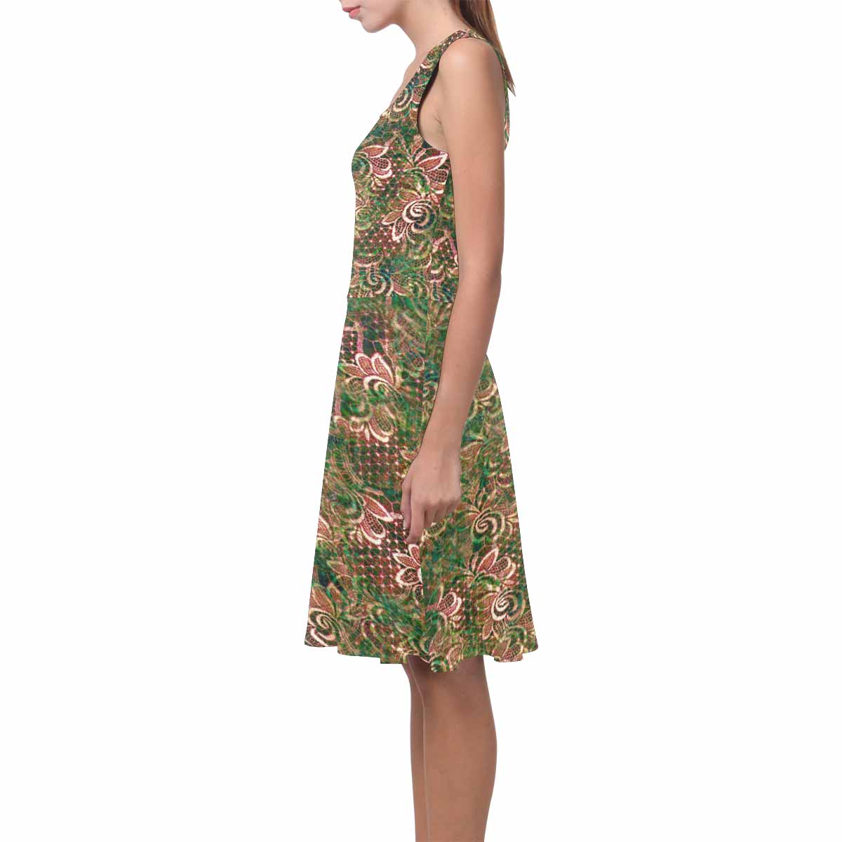 Victorian printed lace summer dress, Design 34