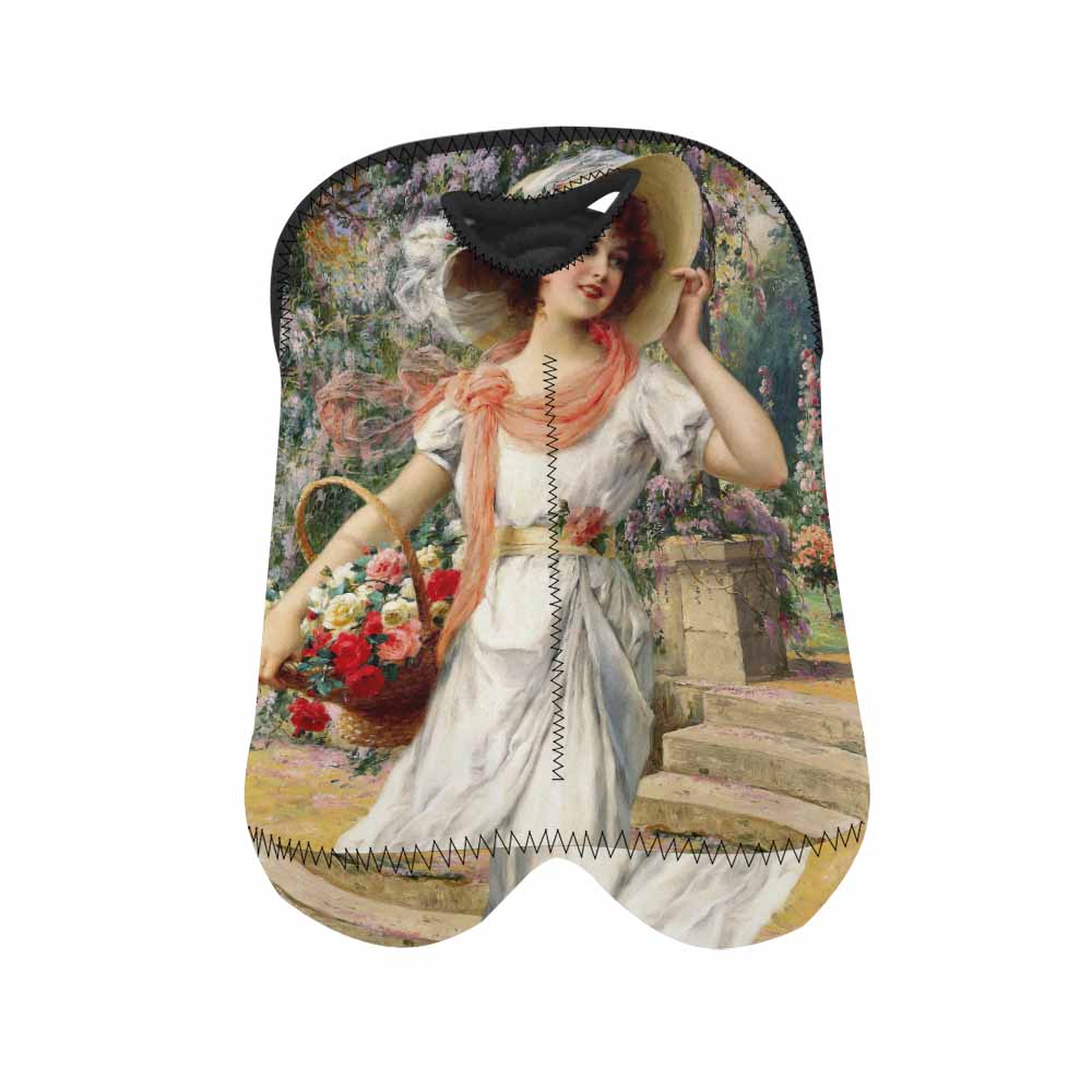 Victorian lady design 2 Bottle wine bag, THE FLOWER GARDEN