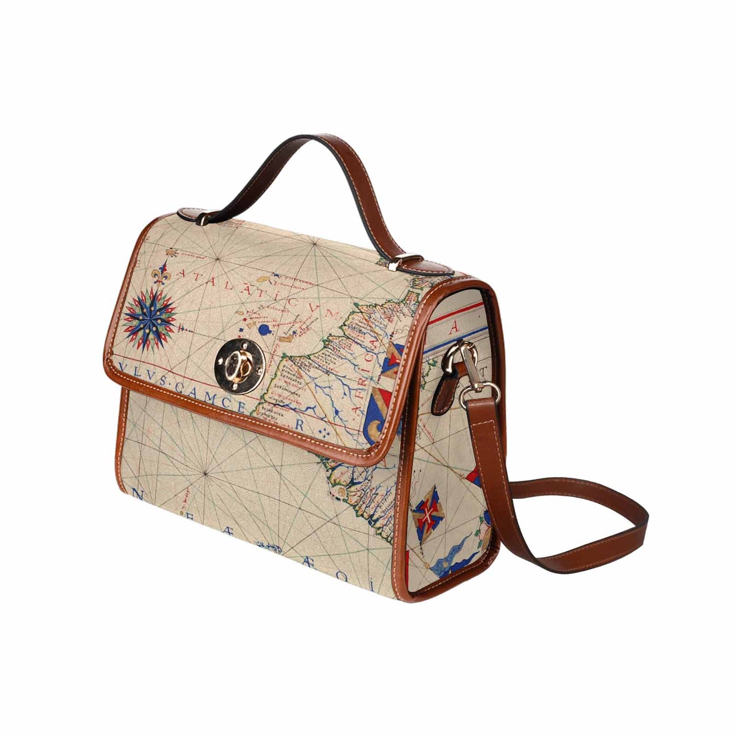Antique Map Handbag, Model 1695341, Design 45