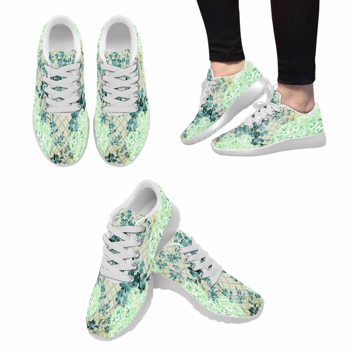 Victorian lace print, womens cute casual or running sneakers, design 53