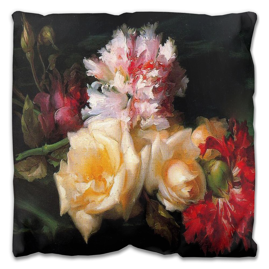 Vintage floral Outdoor Pillows, throw pillow, mildew resistance, various sizes, Design 30