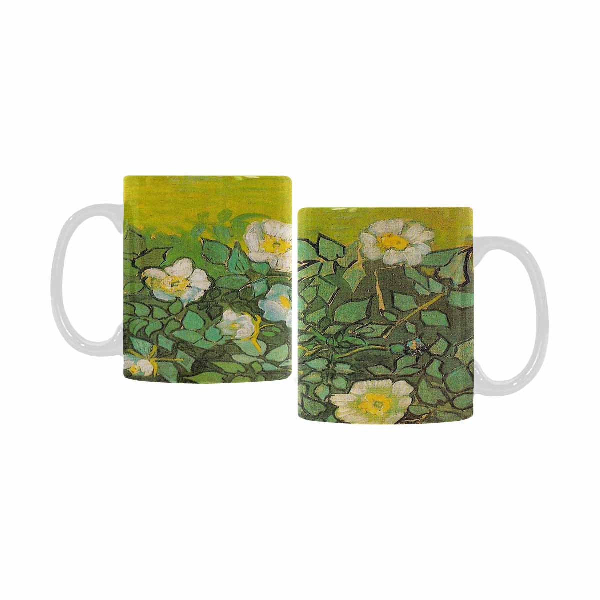 Vintage floral coffee mug or tea cup, Design 01