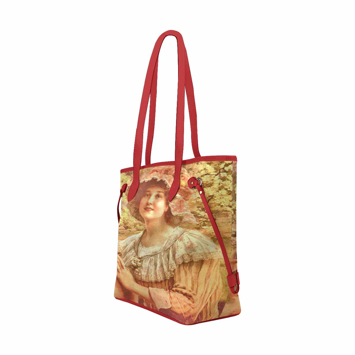 Victorian Lady Design Handbag, Model 1695361, Country Spring, RED TRIM