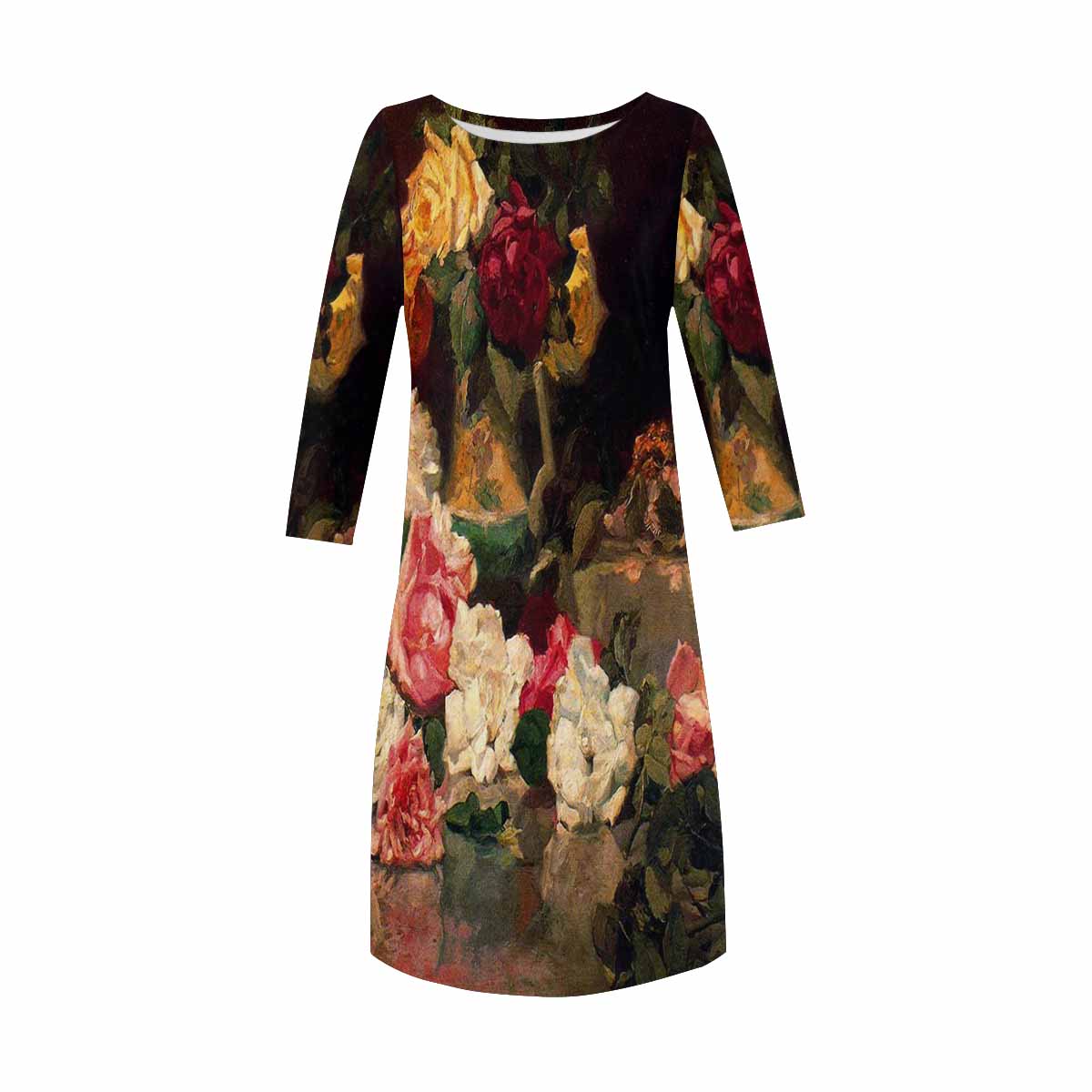 Vintage floral loose dress, model D29532 Design 37
