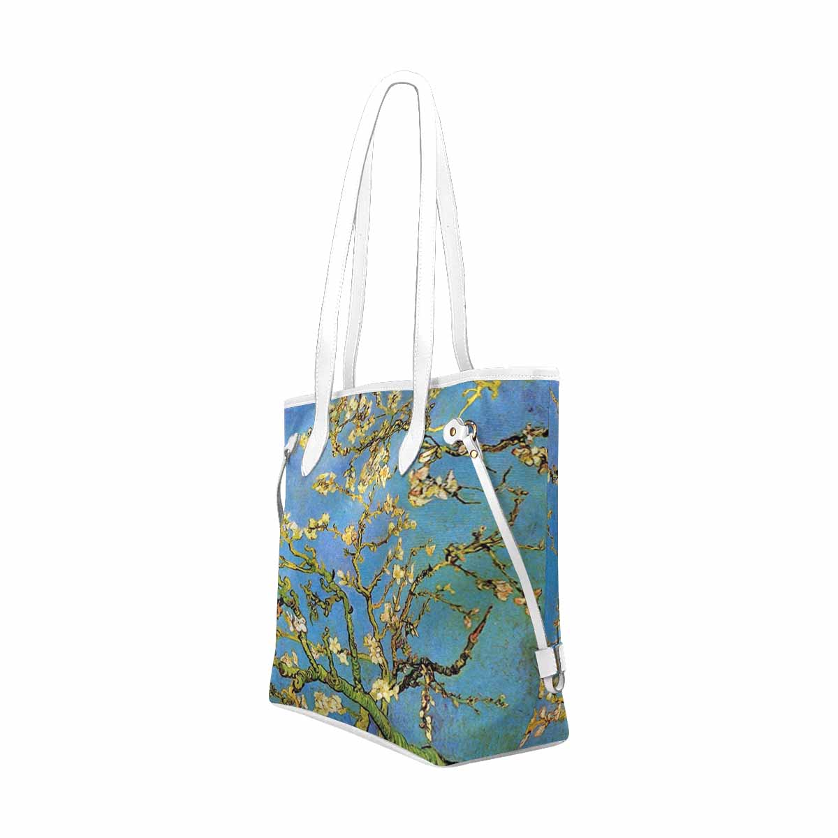 Vintage Floral Handbag, Classic Handbag, Mod 1695361 Design 20, WHITE TRIM