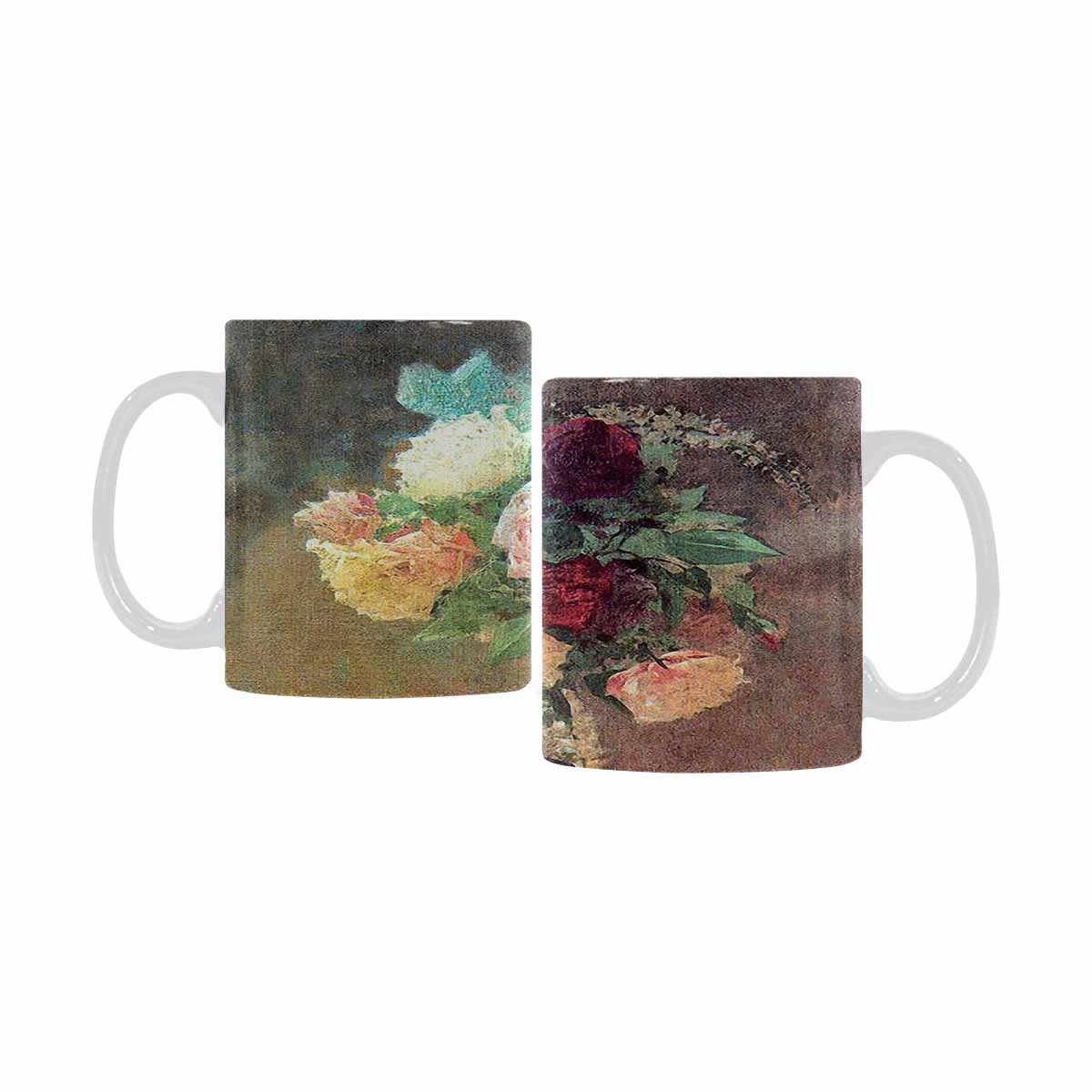 Vintage floral coffee mug or tea cup, Design 29
