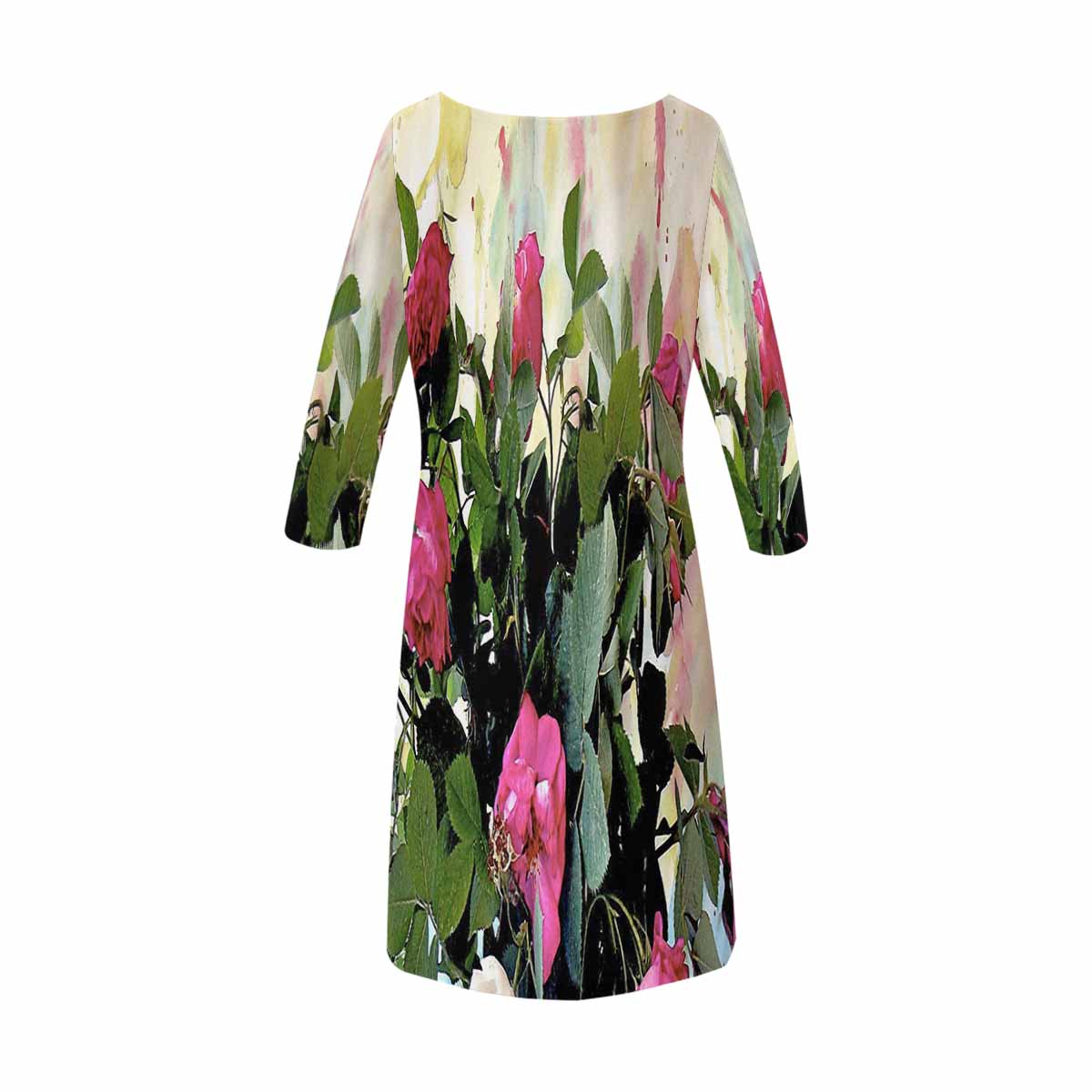 Vintage floral loose dress, model D29532 Design 22