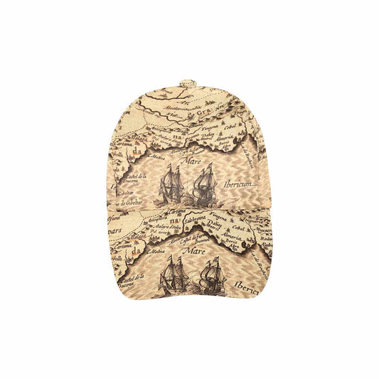 Antique Map design dad cap, trucker hat, Design 25