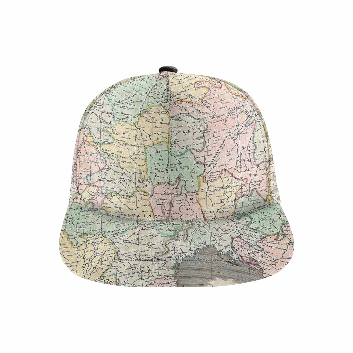 Antique Map design mens or womens deep snapback cap, trucker hat, Design 39