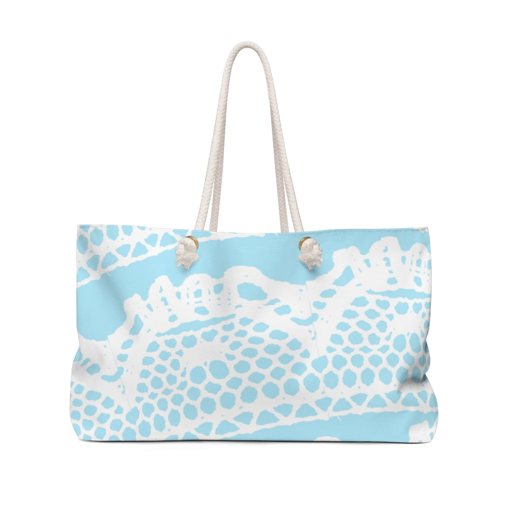 Victorian lace print weekender bag, large, design 08