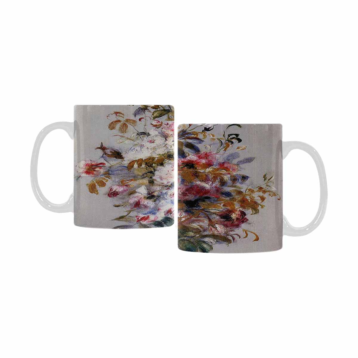 Vintage floral coffee mug or tea cup, Design 12