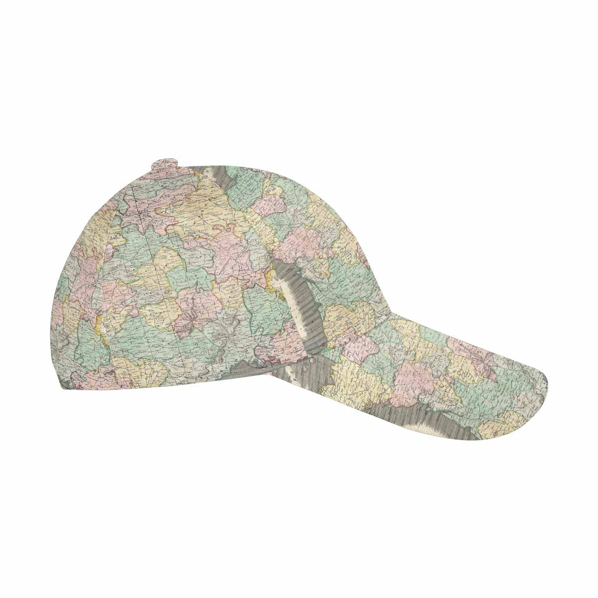 Antique Map design dad cap, trucker hat, Design 39