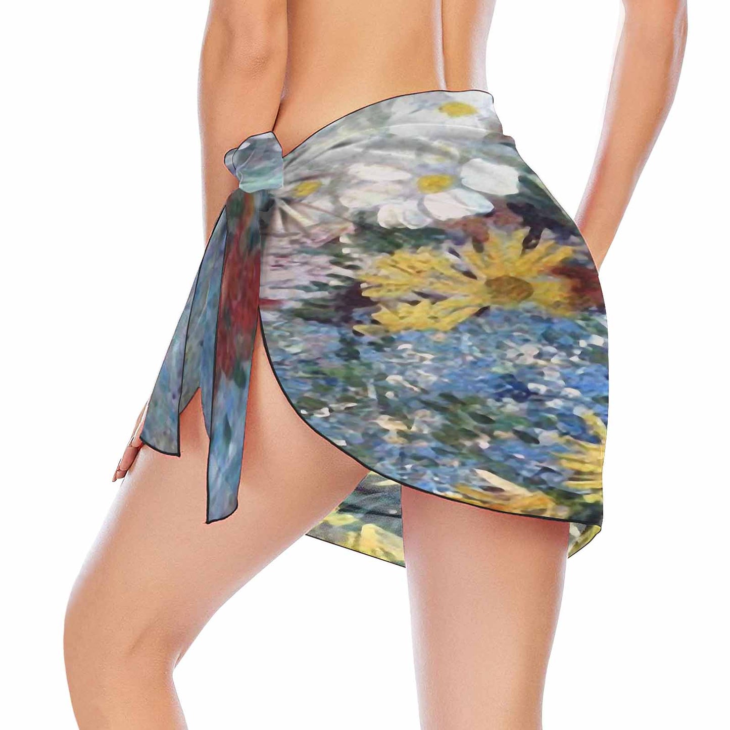 Vintage floral, beach sarong, beach coverup, swim wear, Design 41