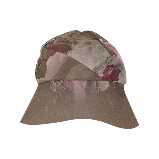 Vintage floral wide brim sunvisor Hat, outdoors hat, Design 22x