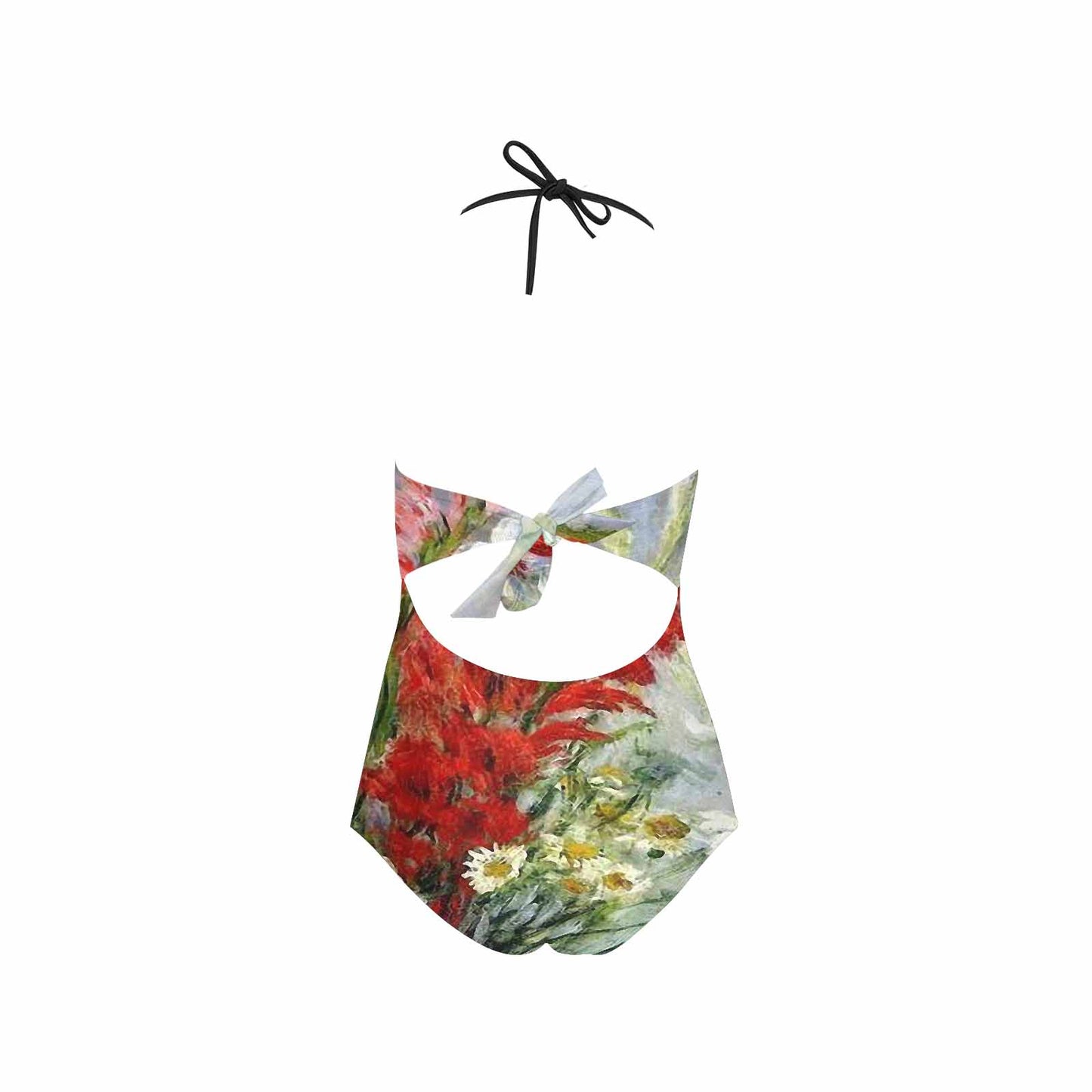 Vintage floral, vintage chest collar, one piece swim wear, Design 43