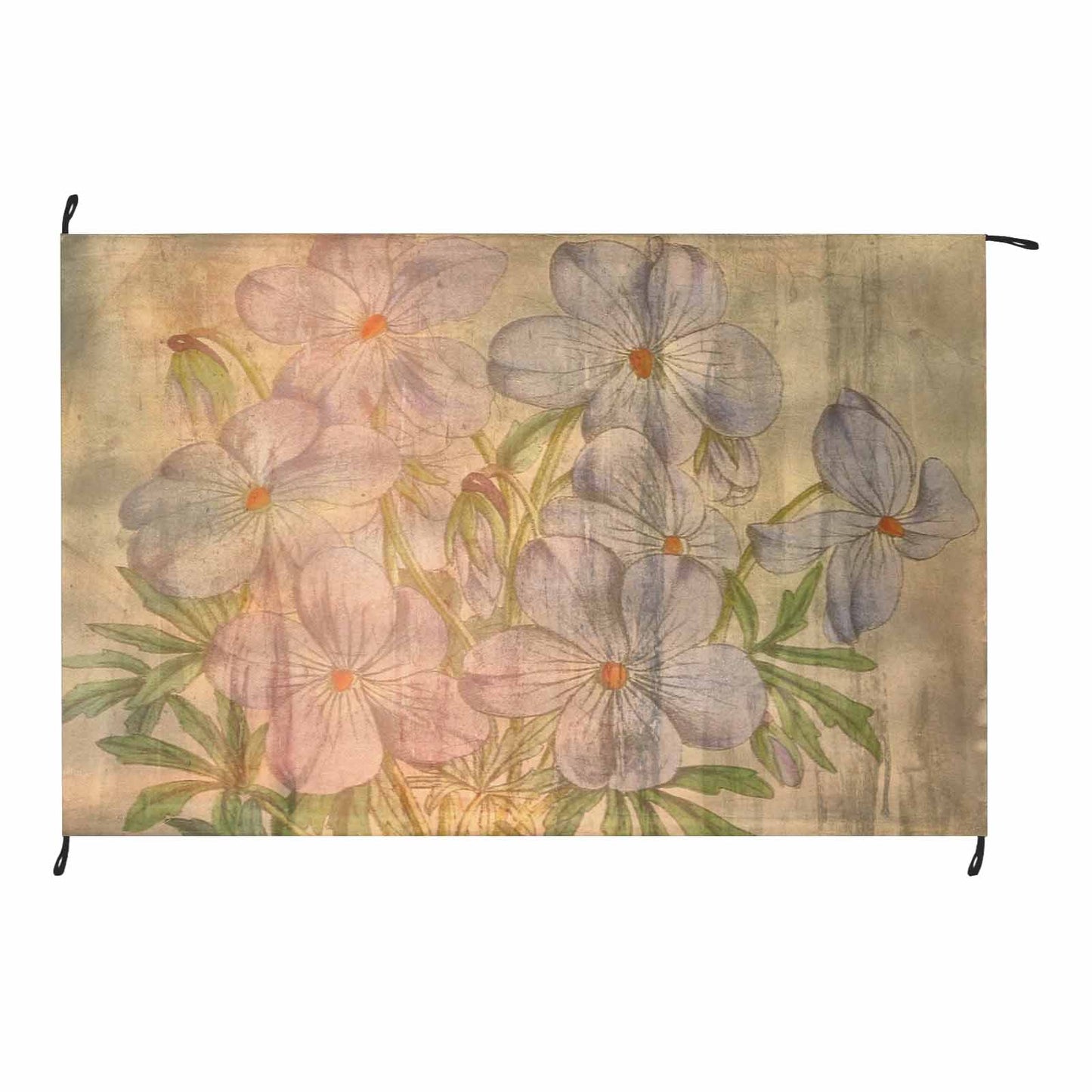 Vintage Floral waterproof picnic mat, 81 x 55in, Design 13xx