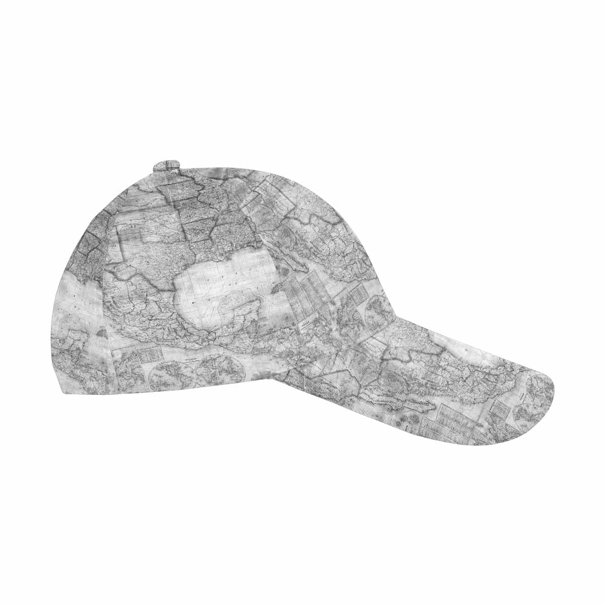 Antique Map design dad cap, trucker hat, Design 26