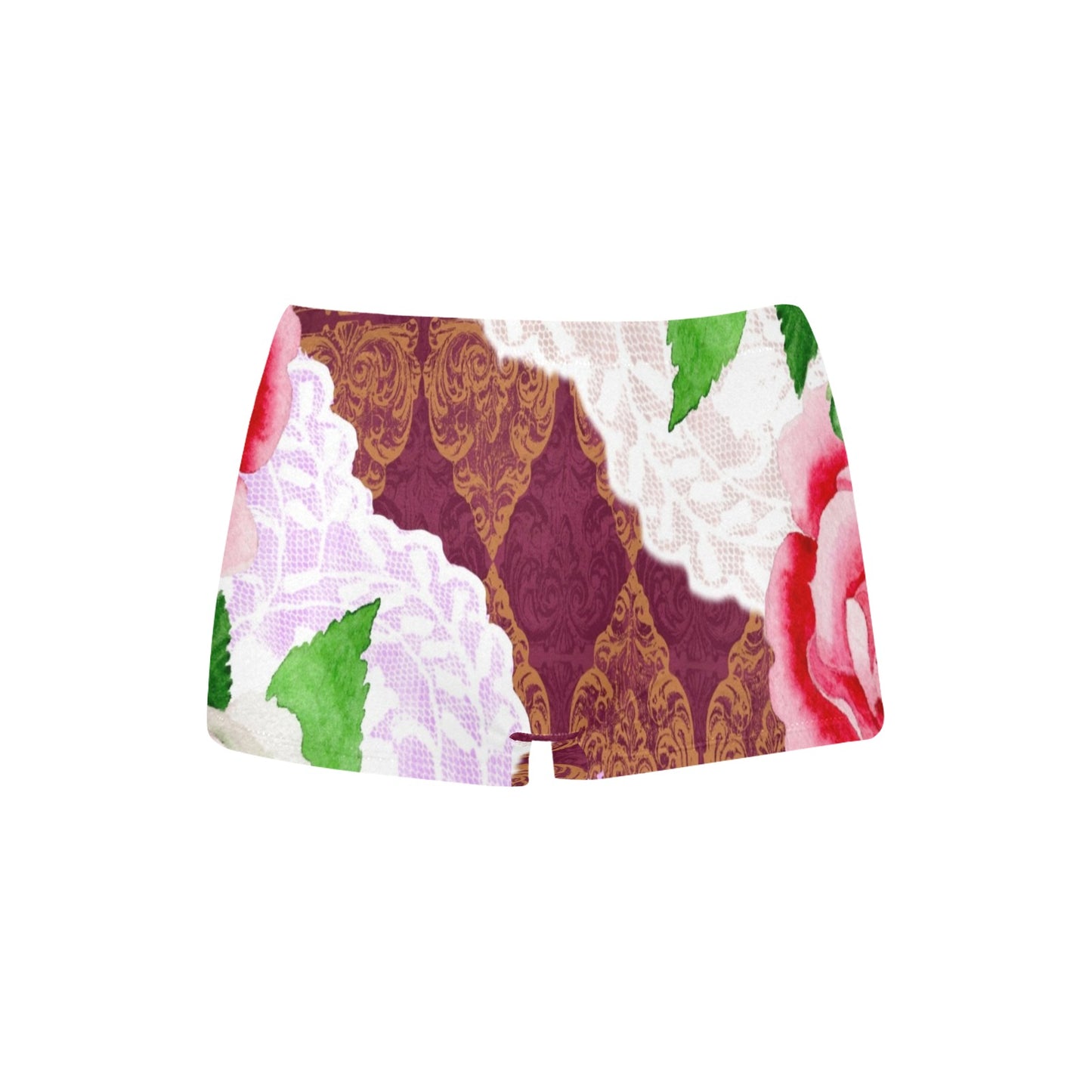 Printed Lace Boyshorts, daisy dukes, pum pum shorts, shortie shorts , design 19