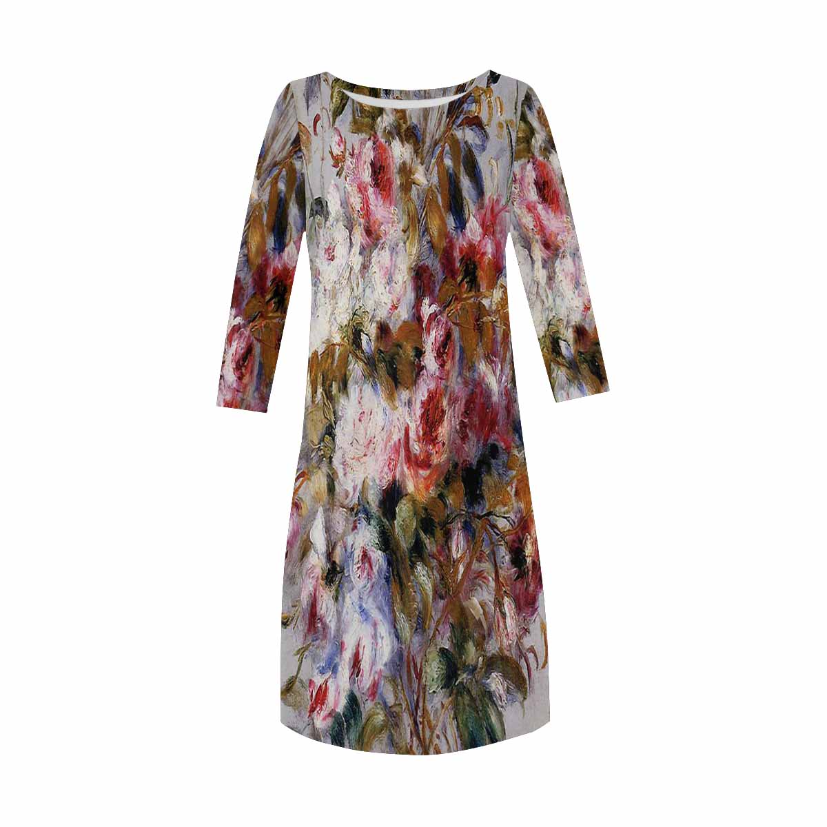 Vintage floral loose dress, model D29532 Design 12