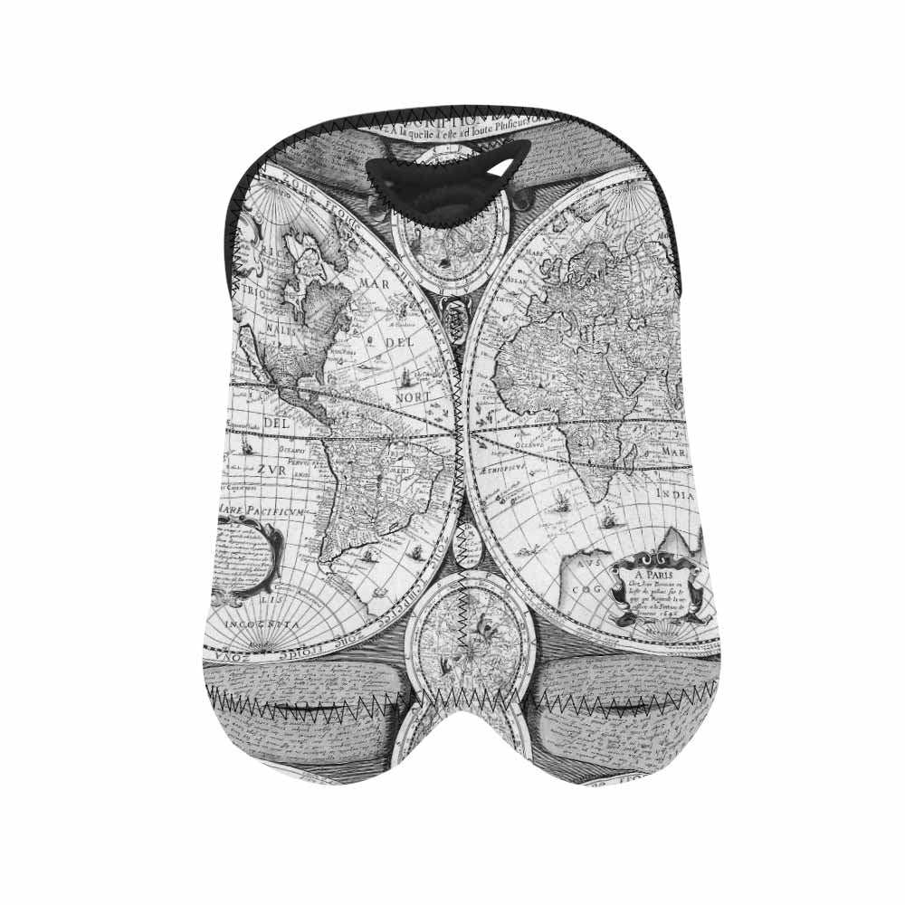 2 Bottle Antique map wine bag,Design 29