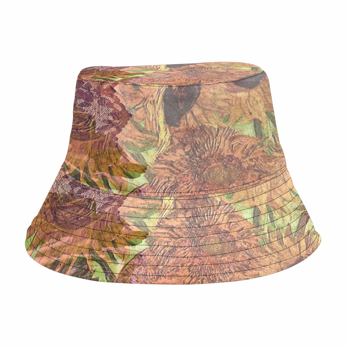 Vintage floral unisex bucket boonie Hat, outdoors hat, Design 48xx