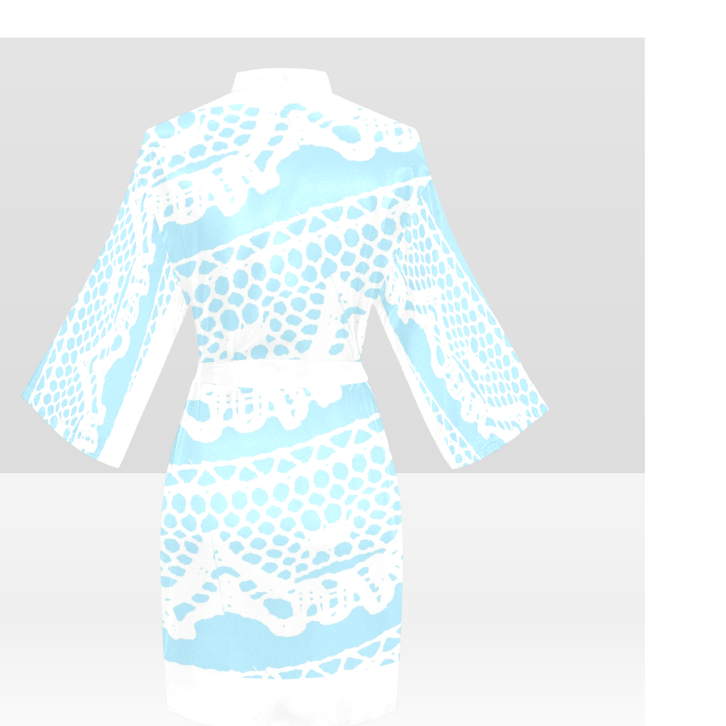 Victorian Lace Kimono Robe, Black or White Trim, Sizes XS to 2XL, Design 08