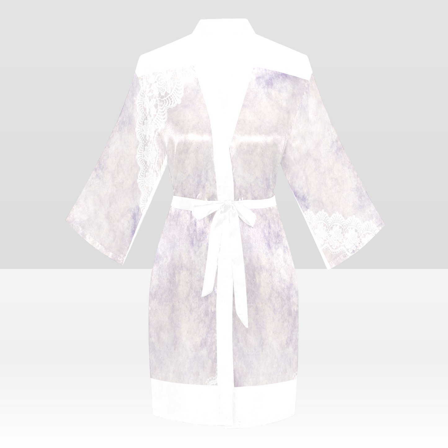 Victorian Lace Kimono Robe, Black or White Trim, Sizes XS to 2XL, Design 40