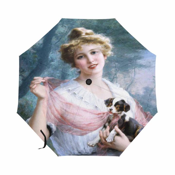 Victorian Lady Design UMBRELLA, The Mischievous Puppy Model U05-C20