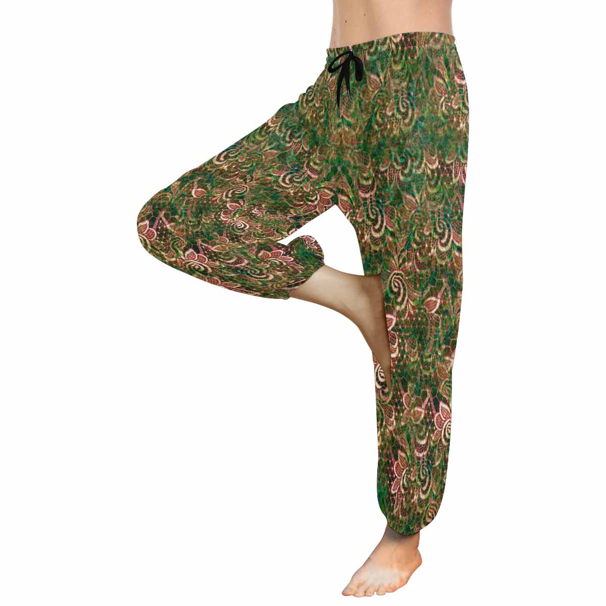 Victorian lace print Haram pants, loose comfy pants design 34