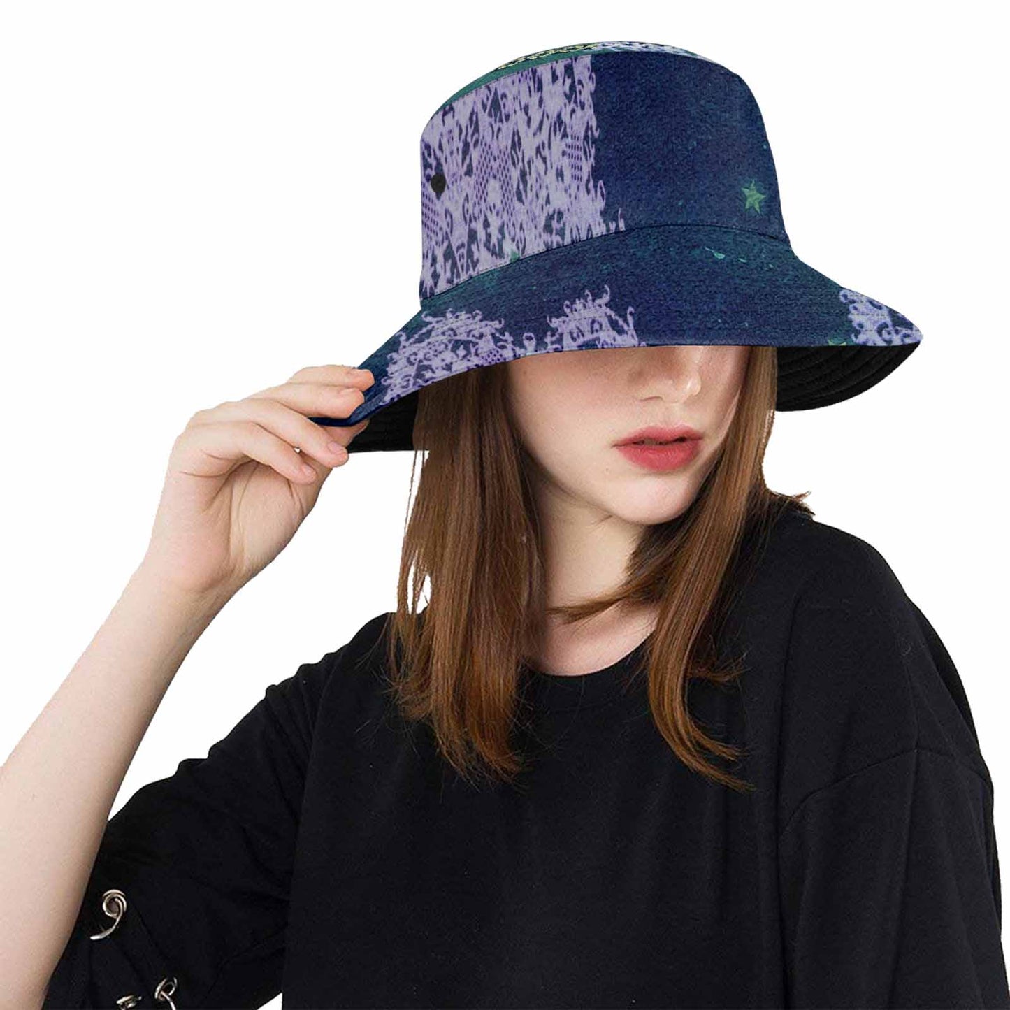 Victorian lace Bucket Hat, outdoors hat, design 05