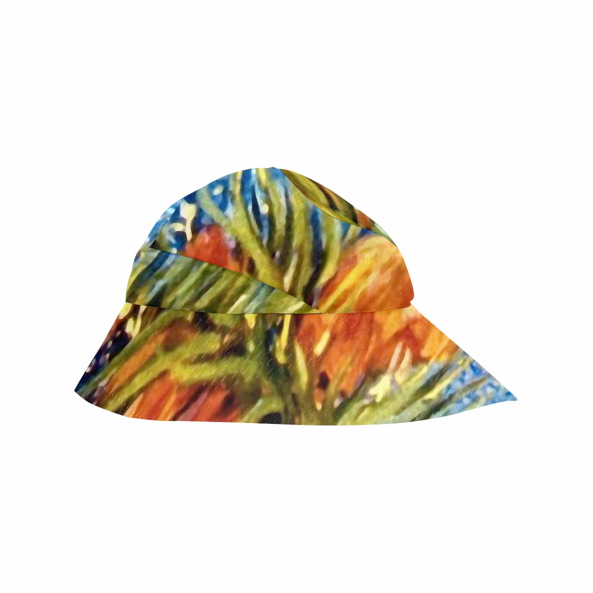 Vintage floral wide brim sunvisor Hat, outdoors hat, Design 42