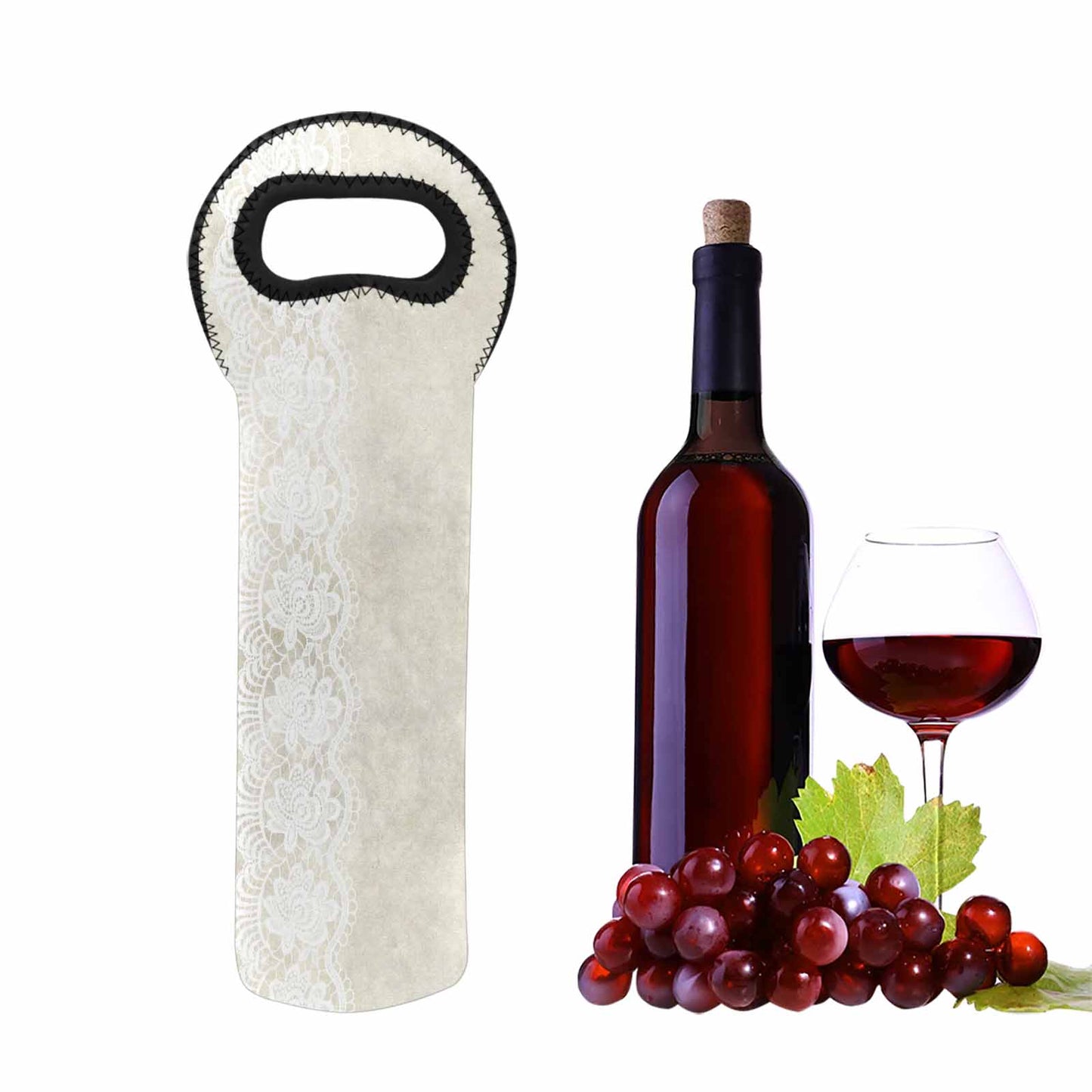 Victorian Lace 1 bottle wine bag, design 27