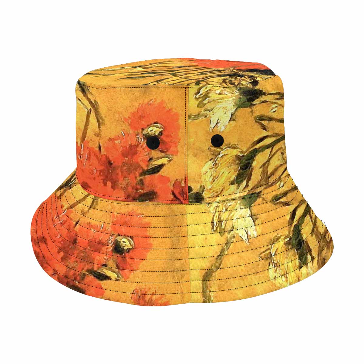 Vintage floral unisex bucket boonie Hat, outdoors hat, Design 61