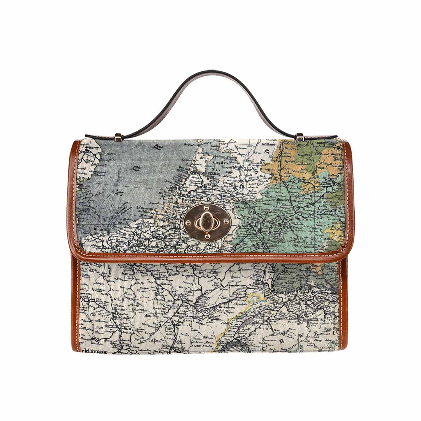 Antique Map Handbag, Model 1695341, Design 18