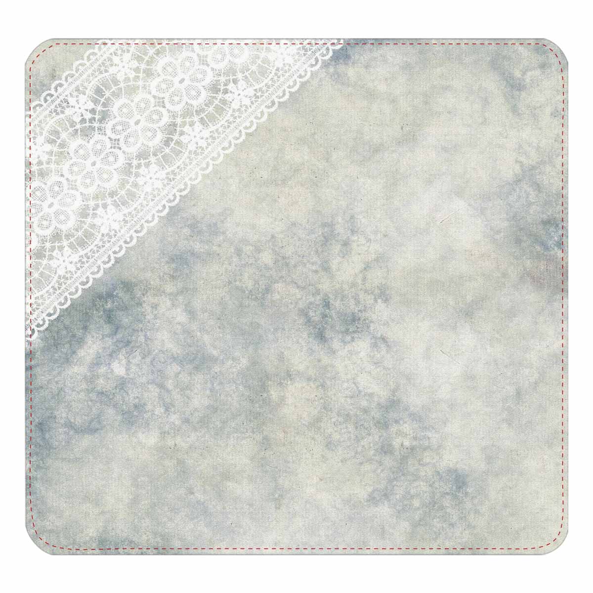 Victorian lace print womens wallet, clutch purse, red trim, design 36