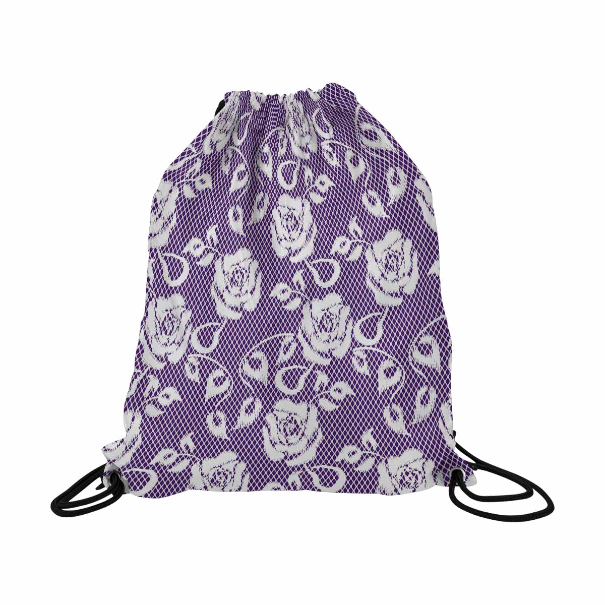 Victorian lace DRAWSTRING BAG, LARGE, design 18