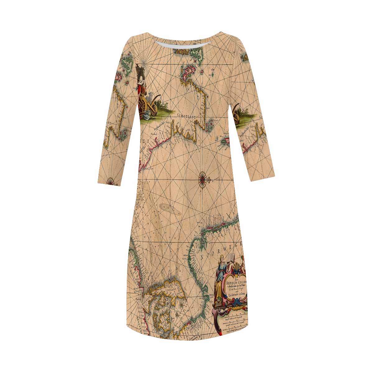 Antique Map loose dress, MODEL 29532, design 53