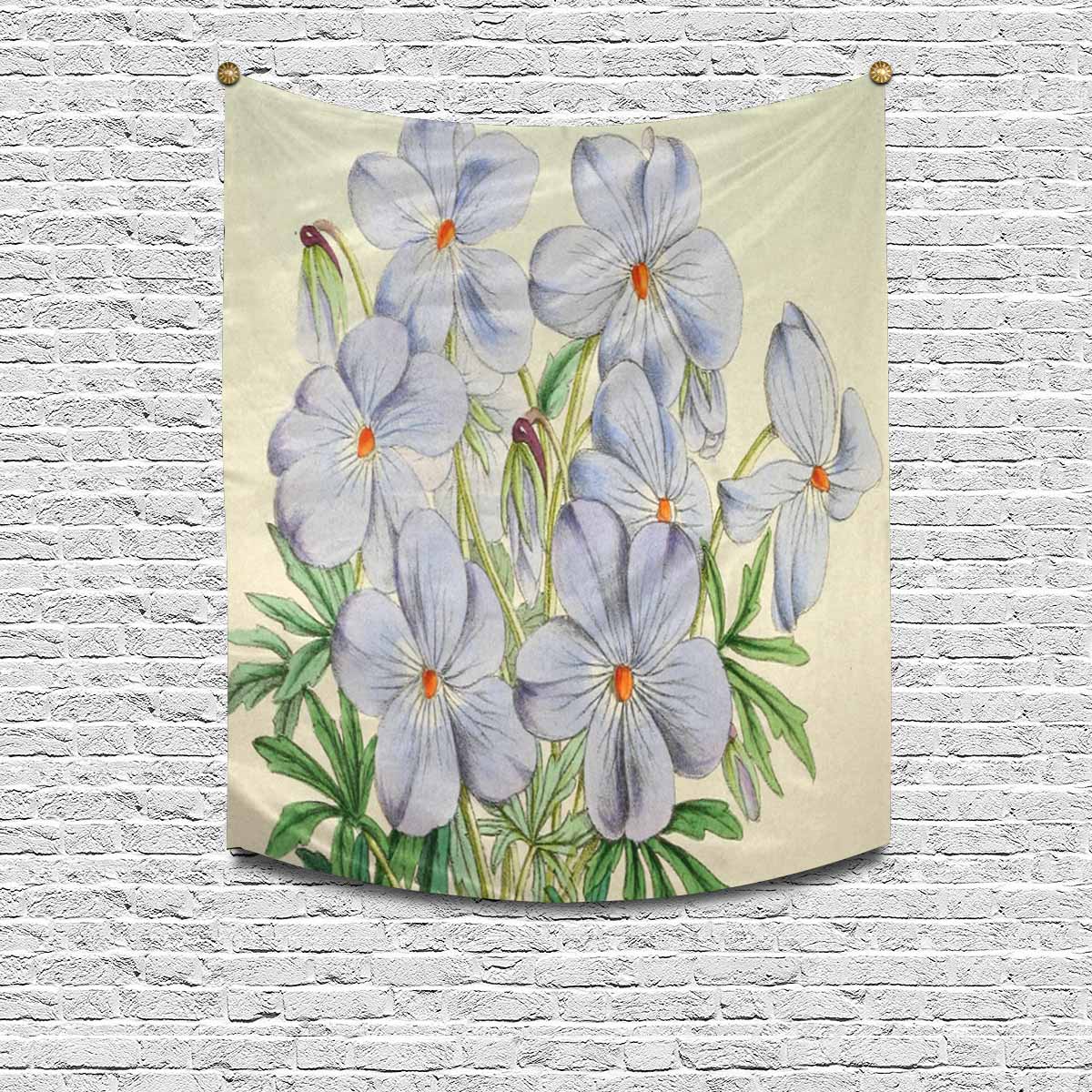 Vintage floral TAPESTRY, MEDIUM 51 in X 60 in, Design 13 C26