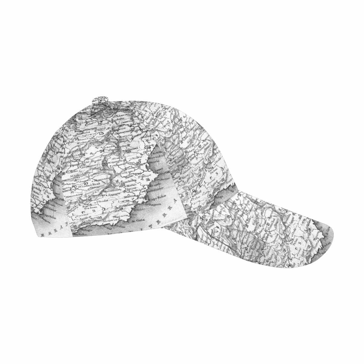 Antique Map design dad cap, trucker hat, Design 14