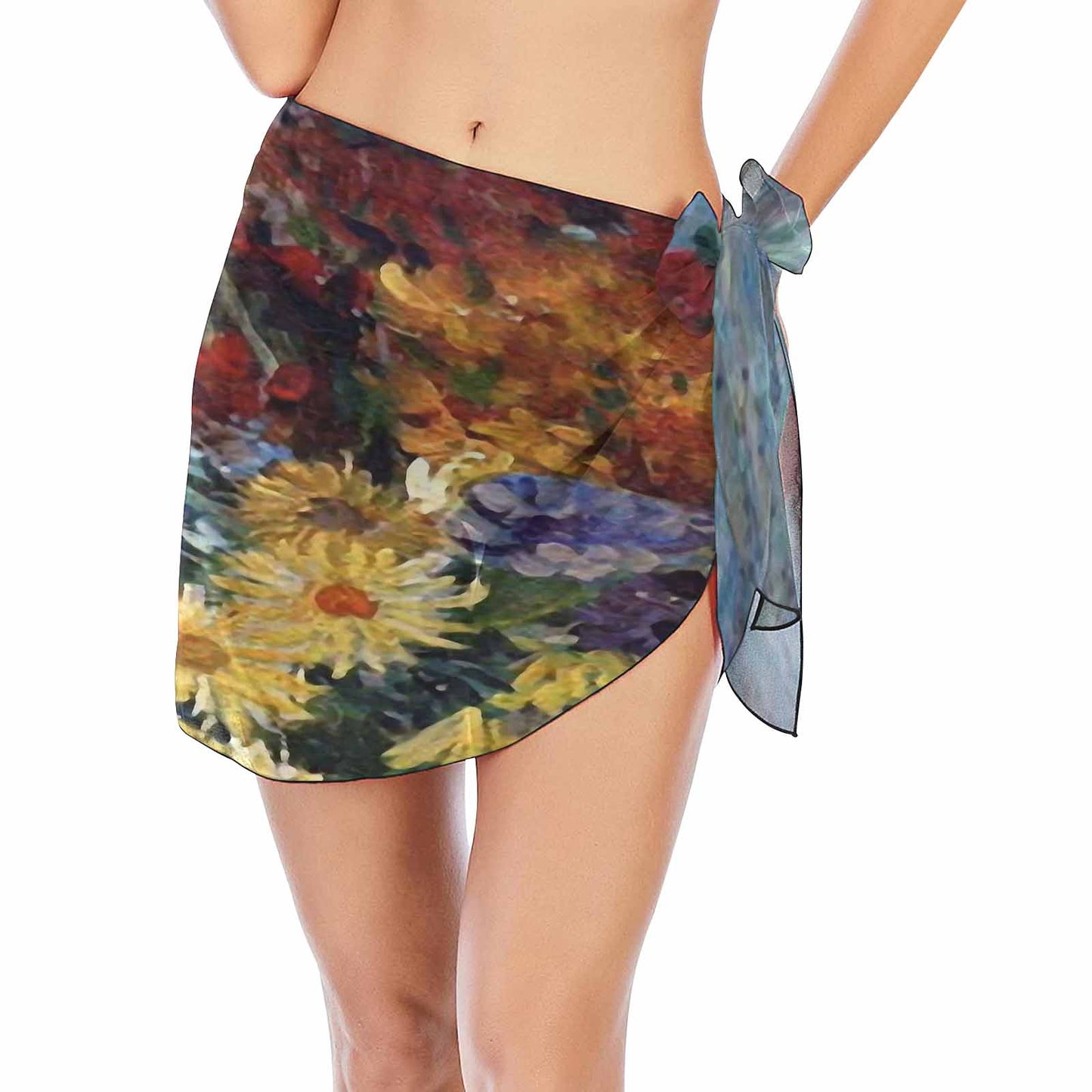 Vintage floral, beach sarong, beach coverup, swim wear, Design 41